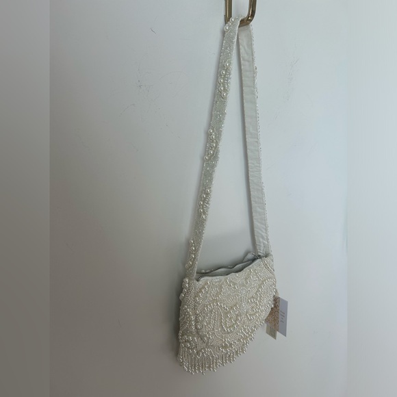 Viral Made in India Pearl & Bead Crossbody Fringe Bag - Picture 6 of 7